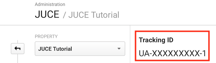 Google AnalyticsトラッキングID