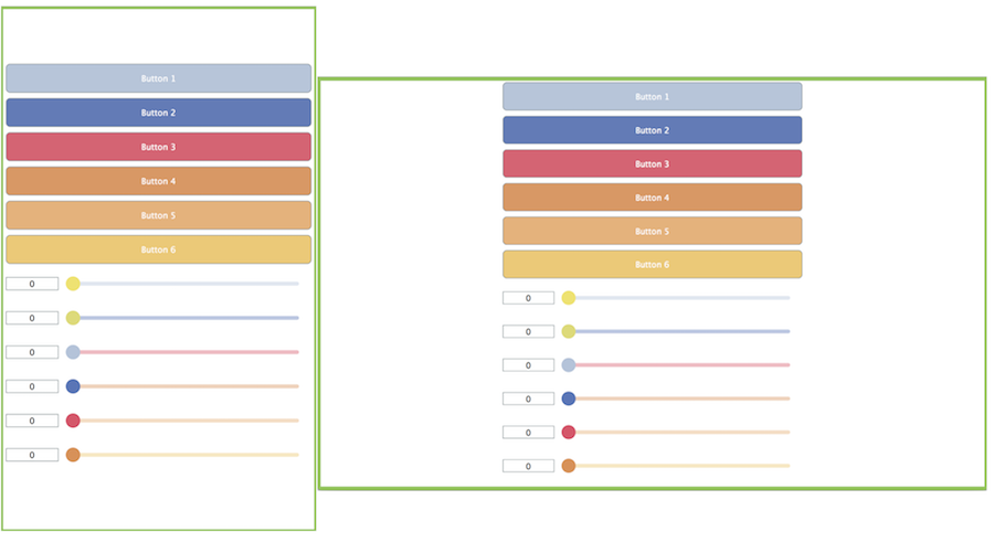 トランスフォームを使用してUI全体をスケーリング(縦向きと横向きの両方を表示)