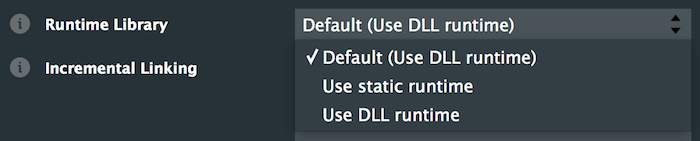 ランタイム・ライブラリのリンク