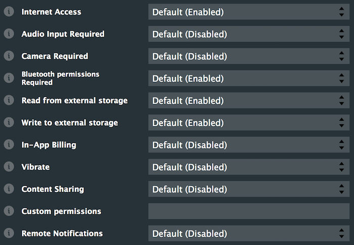 アンドロイドの機能を有効にする