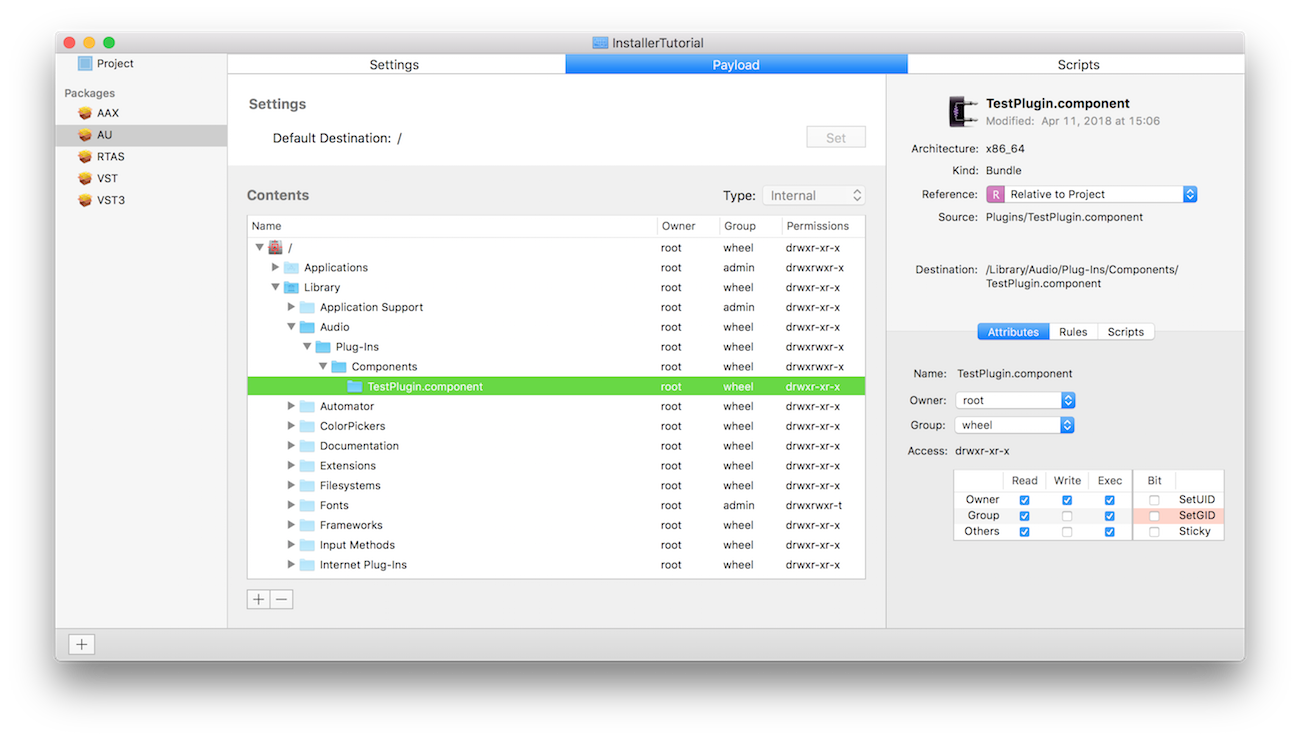 ペイロードの設定