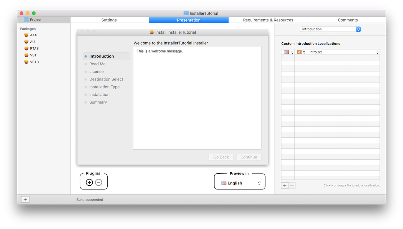 メッセージのカスタマイズ
