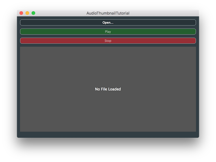 The demo project showing its initial state