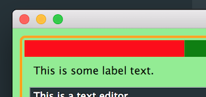 カスタマイズされたテキスト色のラベルを表示