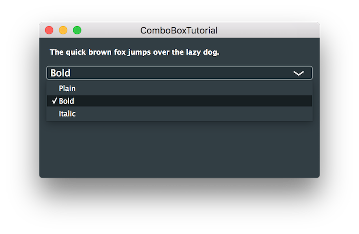 フォントスタイルの選択