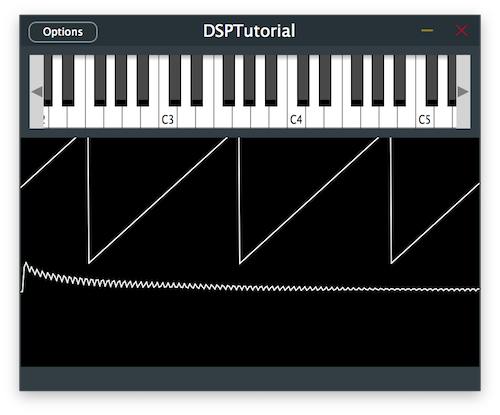 JUCE DSPモジュールによるノコギリ波シンセサイザー