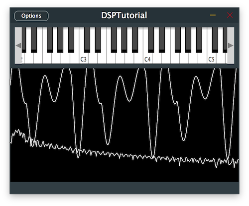 ラダーフィルターを持つシンセサイザー