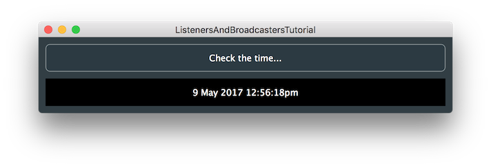 ボタンを使用して現在の時刻を表示