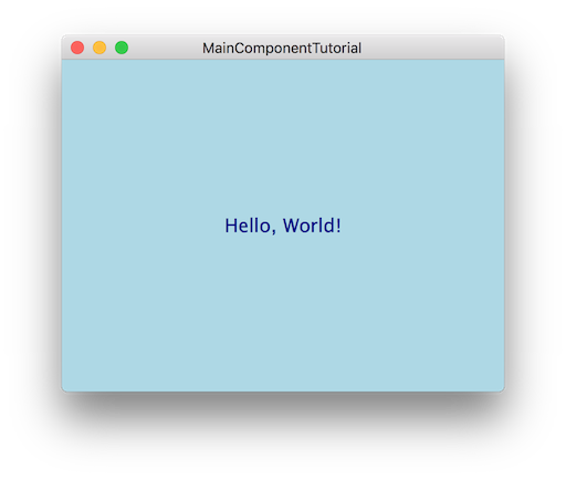 新しいMainComponentオブジェクトが画面にレンダリングされる