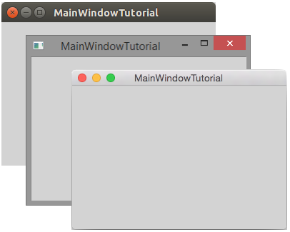 Ubuntu Linux、Windows、Mac OS Xそれぞれでネイティブタイトルバーを使用