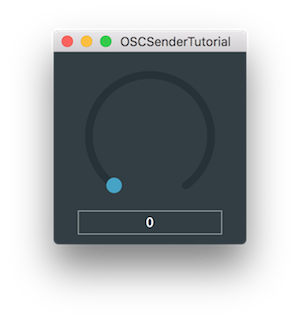 OSC送信アプリのウィンドウ