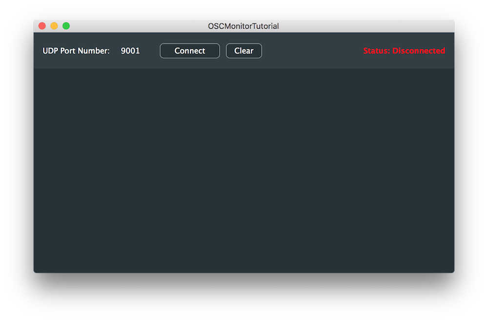 OSCモニターアプリのウィンドウ