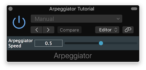 Arpeggiator plugin window