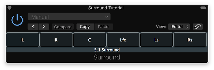 Surround plugin window