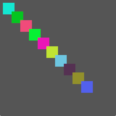 正方形の対角線パターン