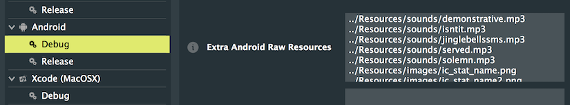 Androidのrawリソース(Debug)