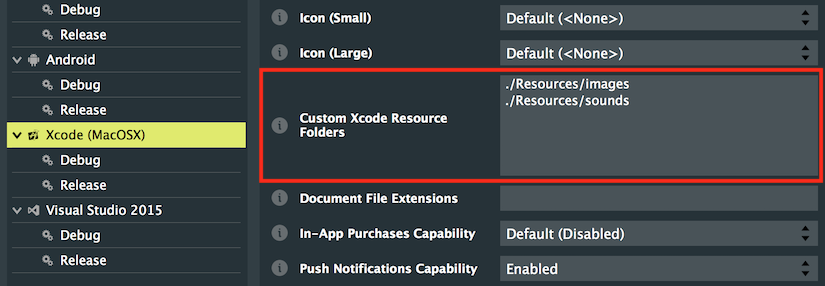 macOSでのカスタムリソース