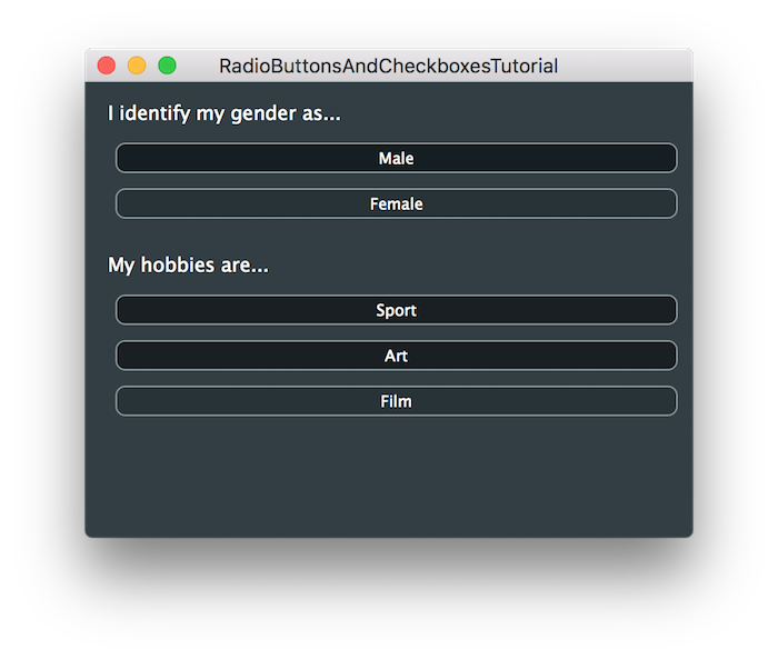 テキストボタンをトグルボタンとして使用