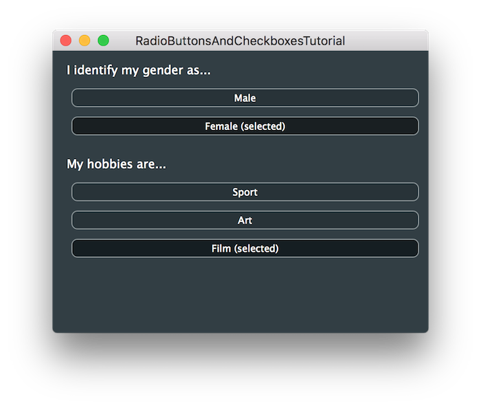 トグル状態に基づいてボタンテキストを変更