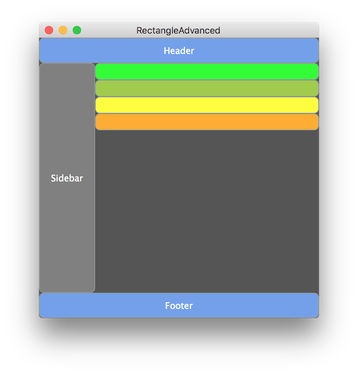 シンプルなアプリケーションレイアウト